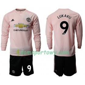 Koszulka Manchester United LUKAKU 9 Dziecięcy Wyjazdowe Koszulki Piłkarskie 2018-2019 Długi Rękaw